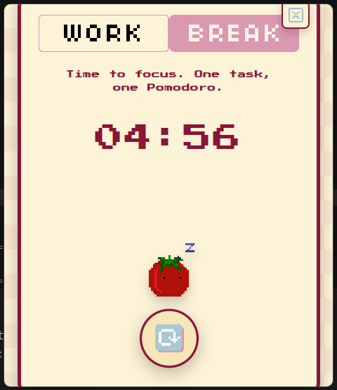 Break timer screen